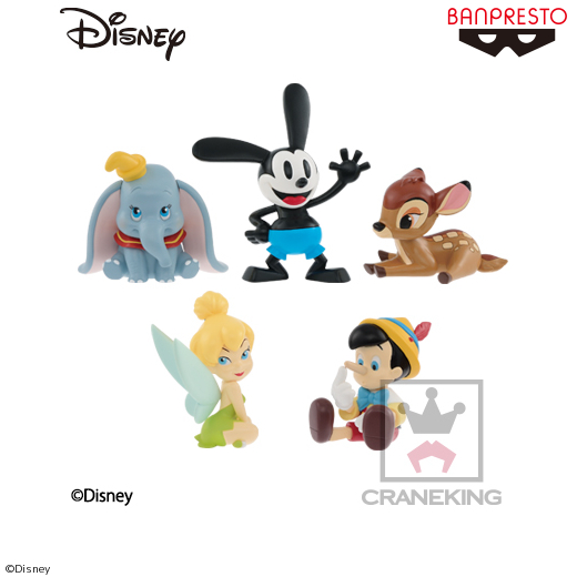 ワールドコレクタブル★ディズニー Classic Characters vol.2 ダンボ オズワルド ティンカーベル ピノキオ バンビ 全5種 : ディズニーキャラクターズ ワールドコレクタブル