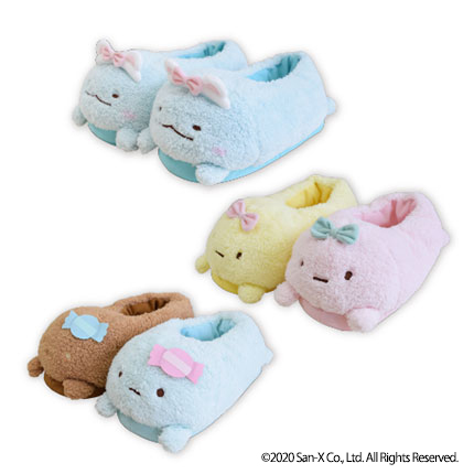 すみっコぐらし たぴおかパーク ふわふわぬいぐるみスリッパ｜タイトー