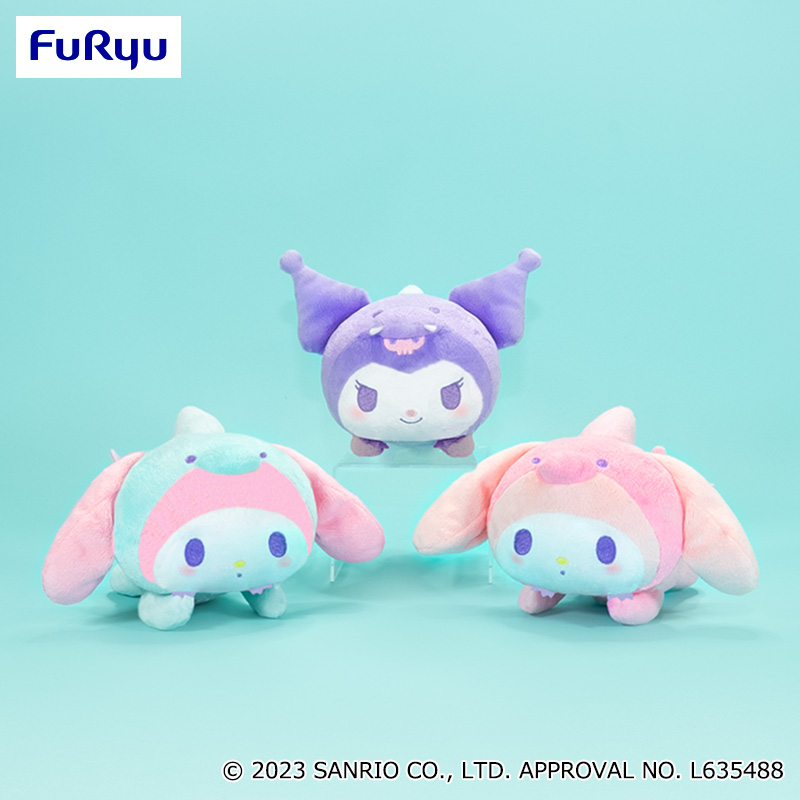 マイメロディ・クロミ ガオガオ恐竜さんぬいぐるみ～マイメロディ