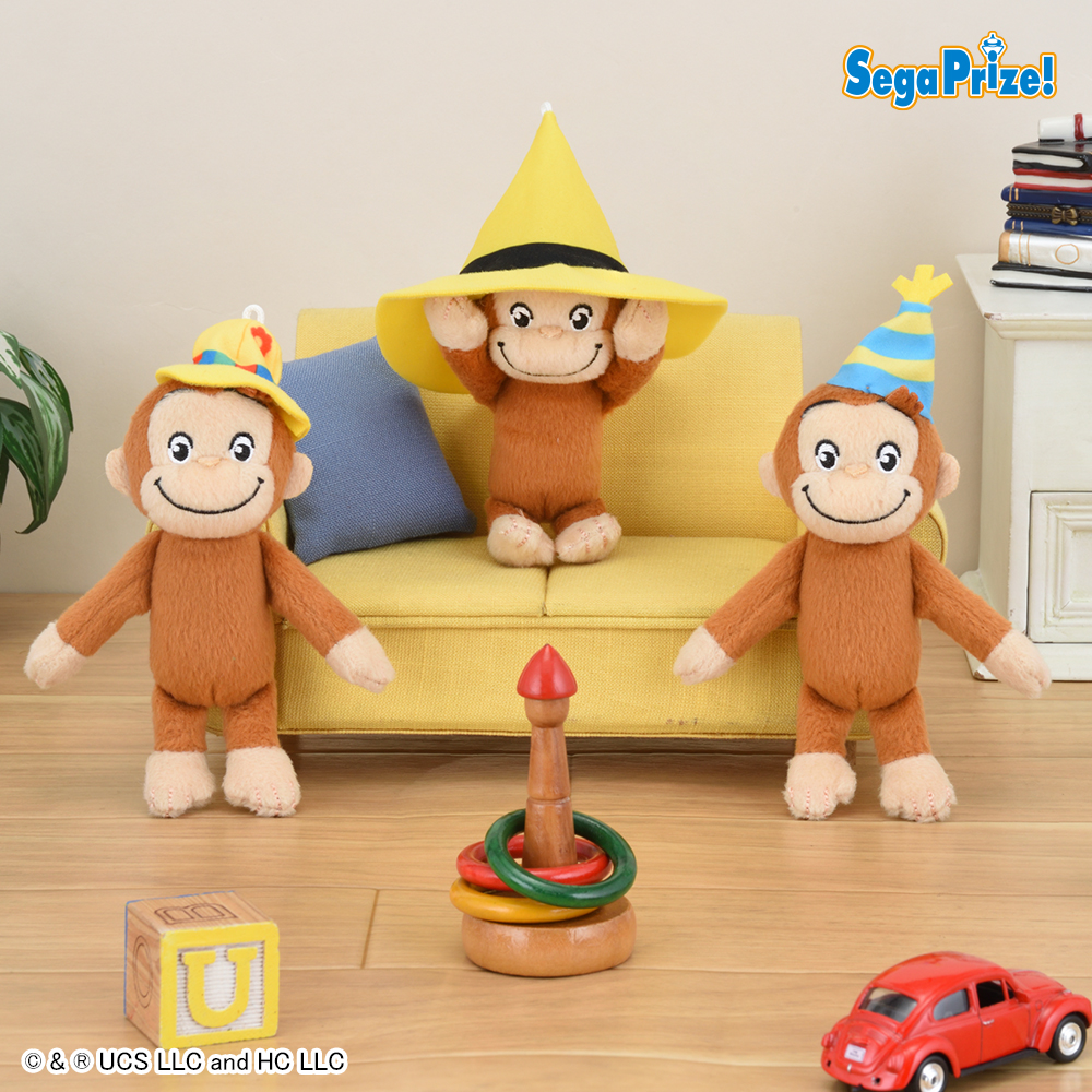 おさるのジョージ マスコット 色んな帽子Ver.｜タイトーの4月の