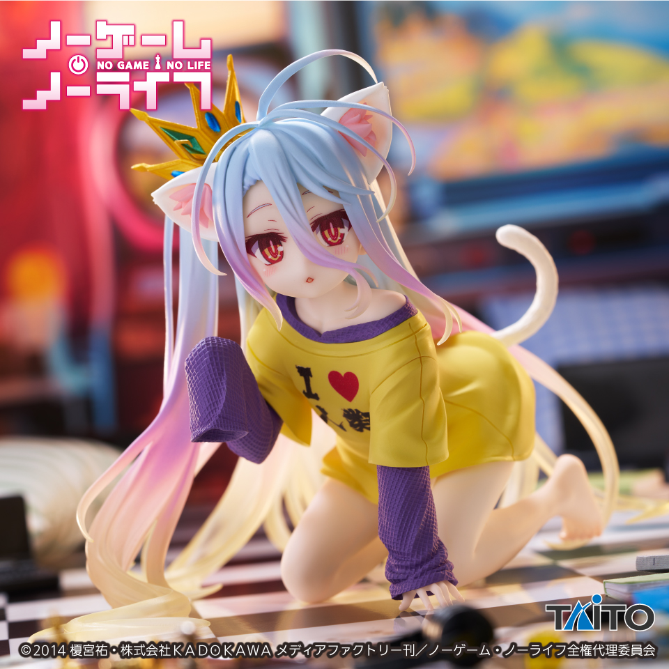 【タイクレ限定】ノーゲーム・ノーライフ フィギュア　白～猫耳Tシャツver.～ ノーゲーム・ノーライフ Desktop Cute フィギュア 白～猫耳T