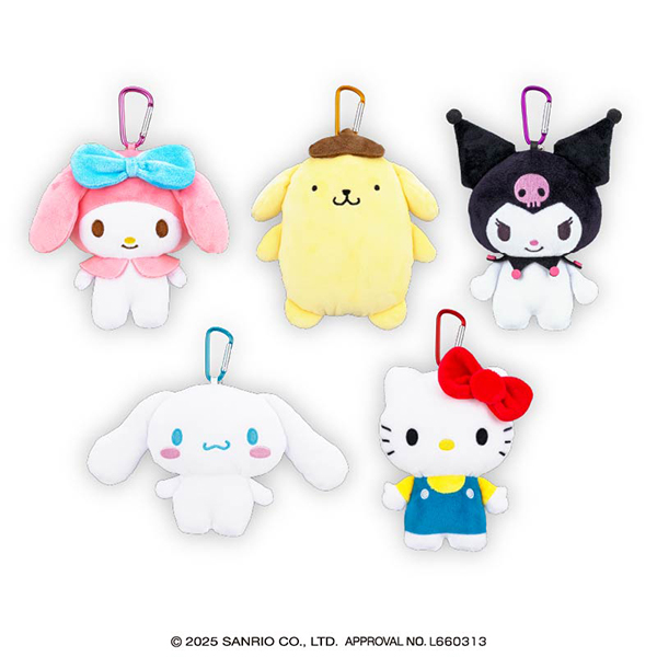 サンリオキャラクターズ　ぬいぐるみ　がまぐち　コンプリートセット 森本産業からサンリオキャラクターズの「ぬいぐるみがまぐち」が