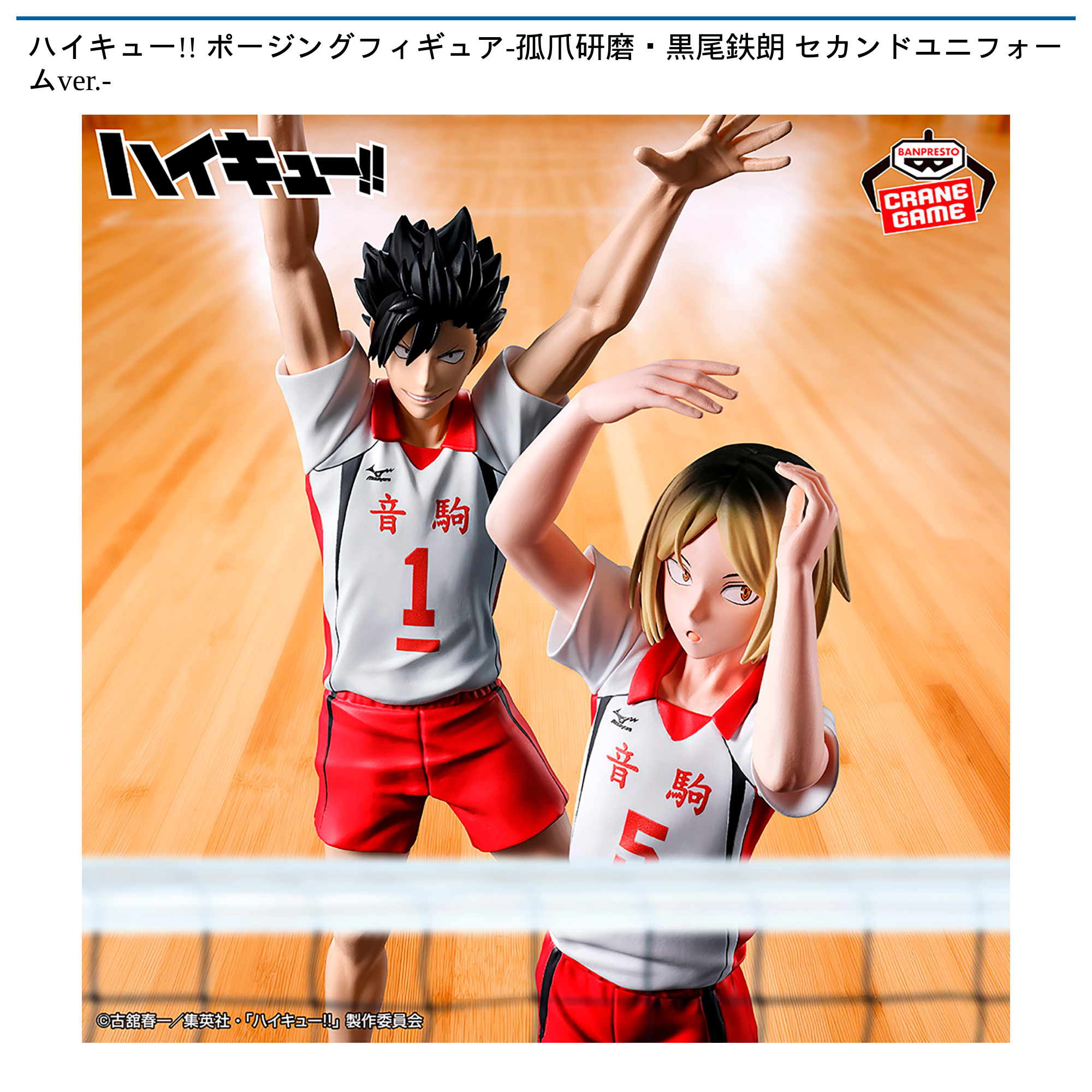 孤爪研磨 ハイキューセカンドユニホーム 10周年 公式 Lサイズ 公式オンラインストアハイキュー!! 高校ユニフォーム セカンド 音駒