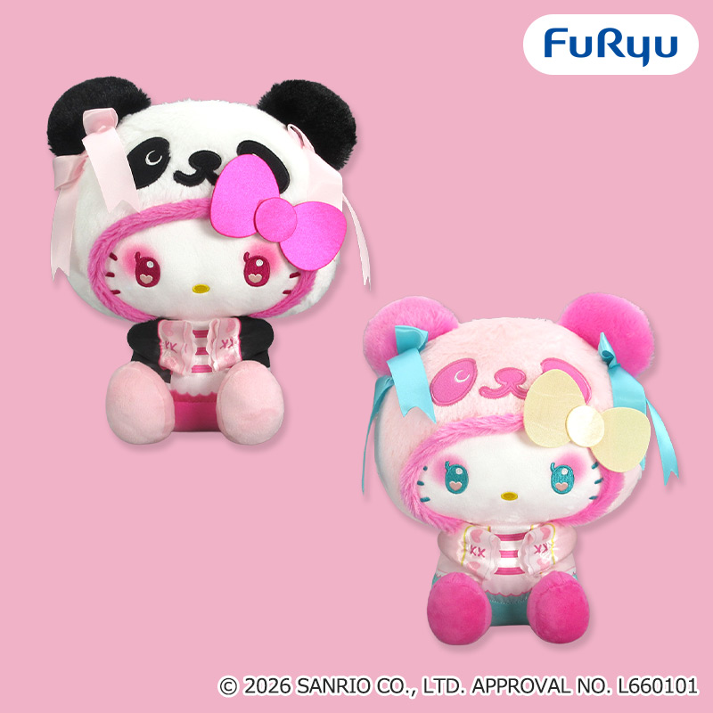 パンダ ハローキティ 中華ロリータBIGぬいぐるみ｜タイトーの4月の