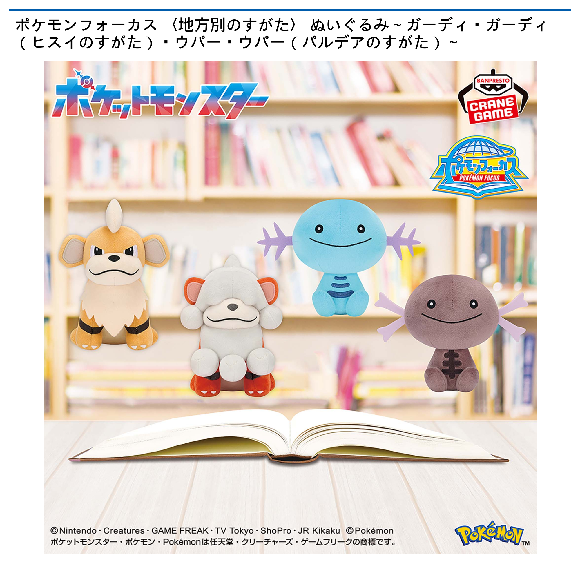 ポケモンフォーカス 〈地方別のすがた〉 ぬいぐるみ～ガーディ