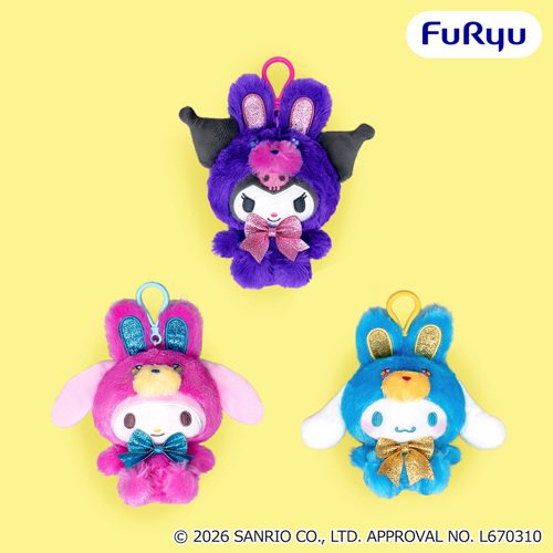 hino pixy様 バレンタインお祈りラビットテディベア　ブライスのお友達に サンリオキャラクターズ くりっぴぃ ぬいぐるみ～ビビッドラビット