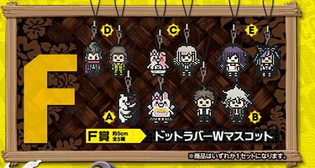 F賞／ドットラバーWマスコット（約5cm/全5種）※商品はいずれか1セットになります。