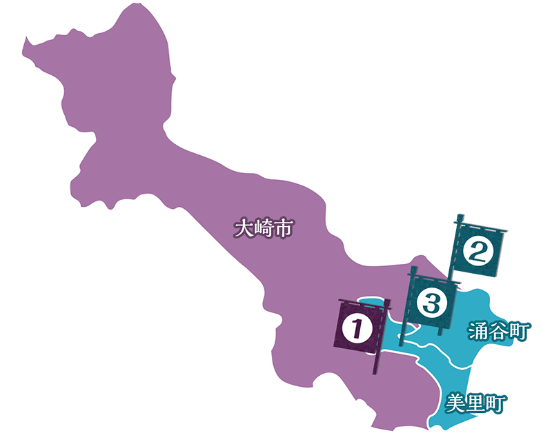 政宗と名所めぐり 地図