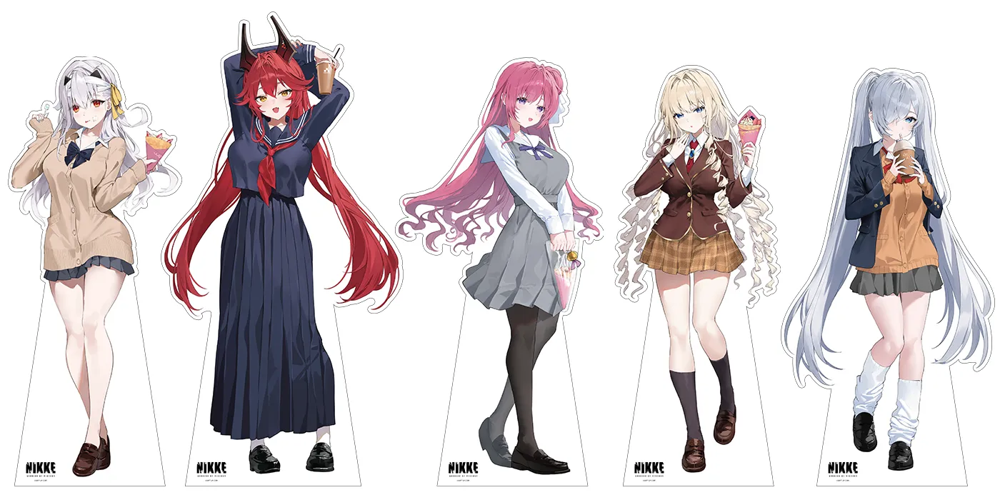 「タイトーステーション×勝利の女神:NIKKE -青春Protocol-」描き下ろしイラスト 等身大パネル