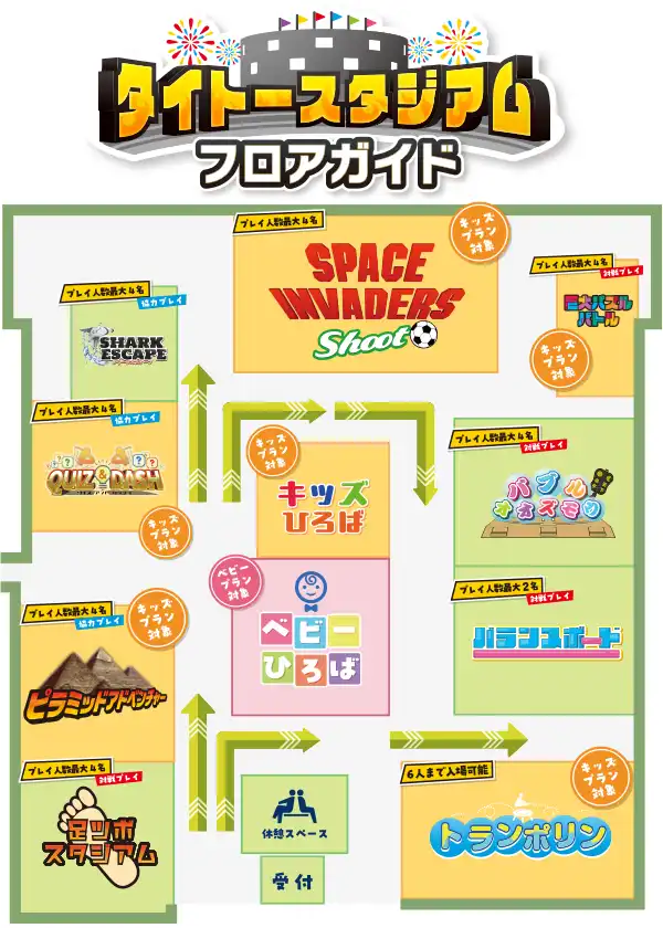 タイトースタジアム店内マップ