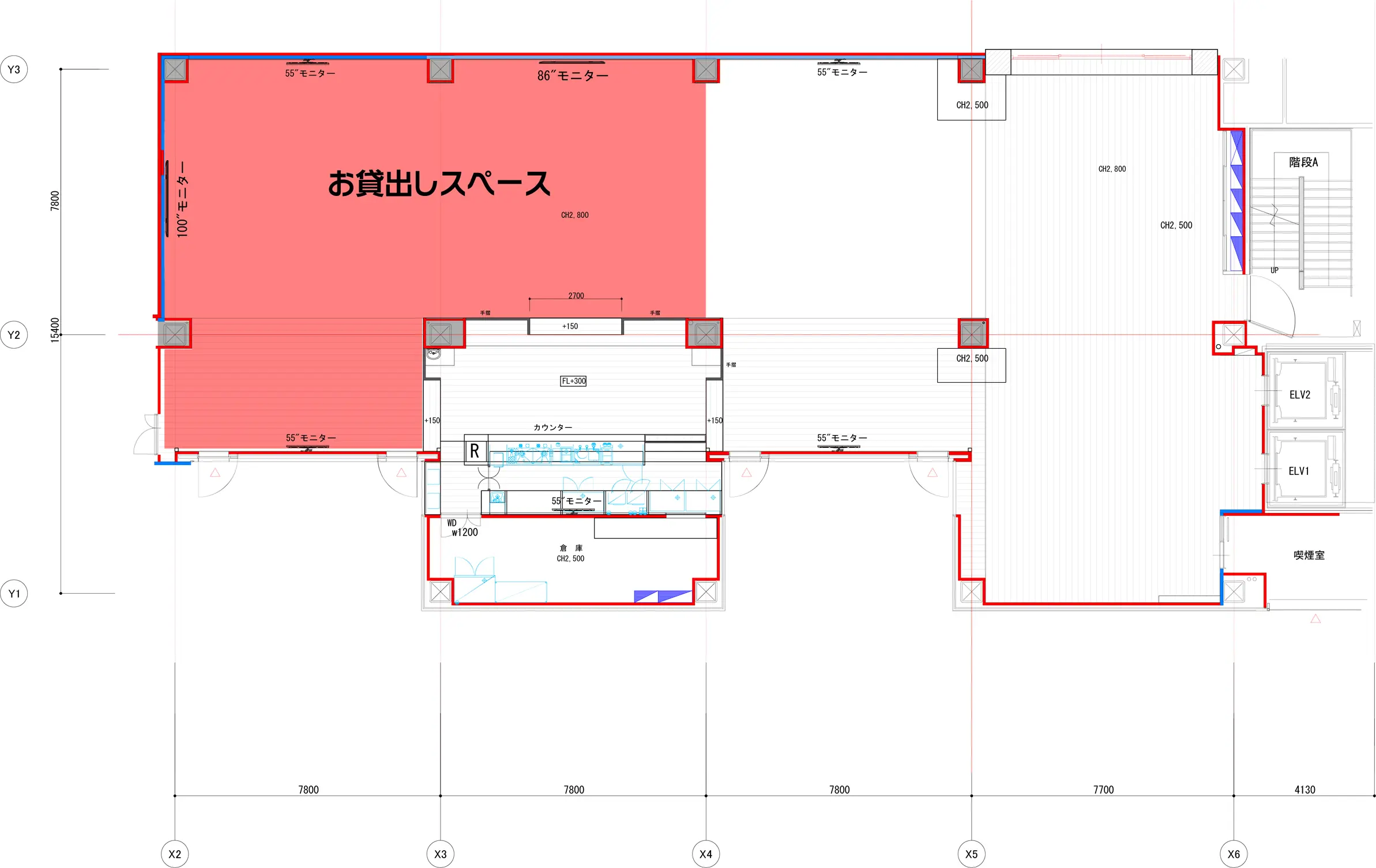 お貸し出しエリア平面図