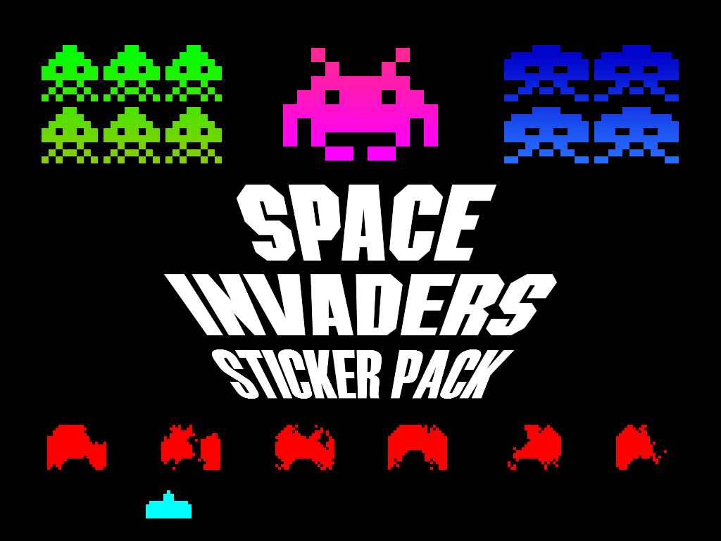 Space Invaders Sticker Pack