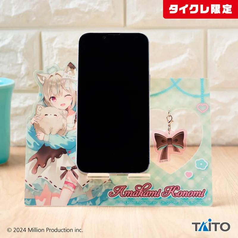 描き下ろしゆらゆらクリアスマホスタンド