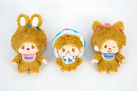 モンチッチカラビナ付きがま口ポーチ2