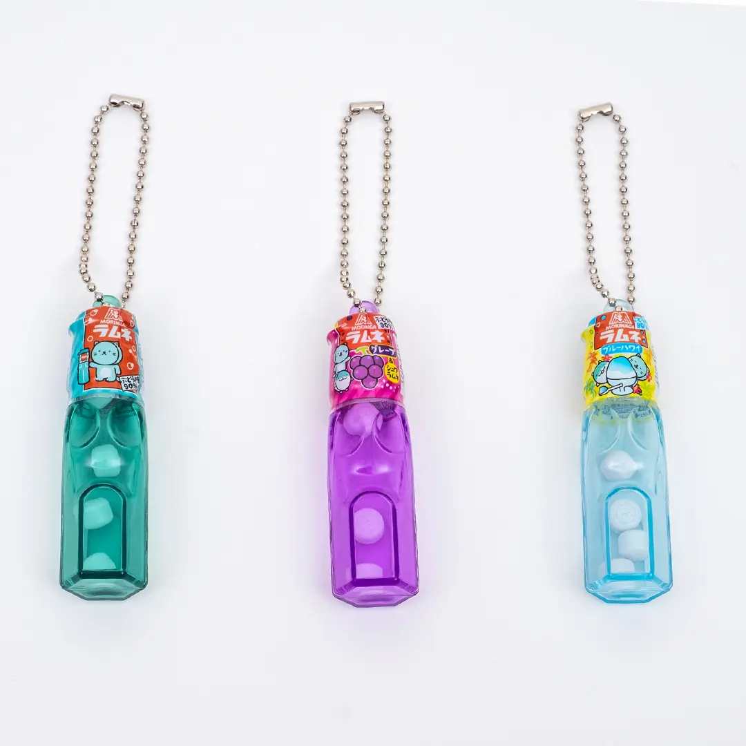 森永ラムネ ミニボトルキーホルダー