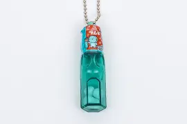 森永ラムネ　ミニボトルキーホルダー