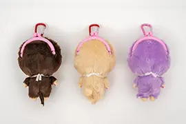 モンチッチカラビナ付きがま口ポーチ