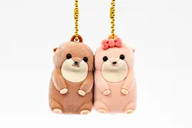 くったりカワウソの赤ちゃんフロッキーペアキーホルダー