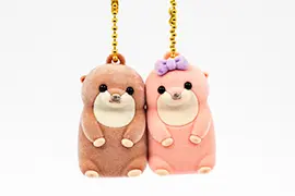 くったりカワウソの赤ちゃんフロッキーペアキーホルダー