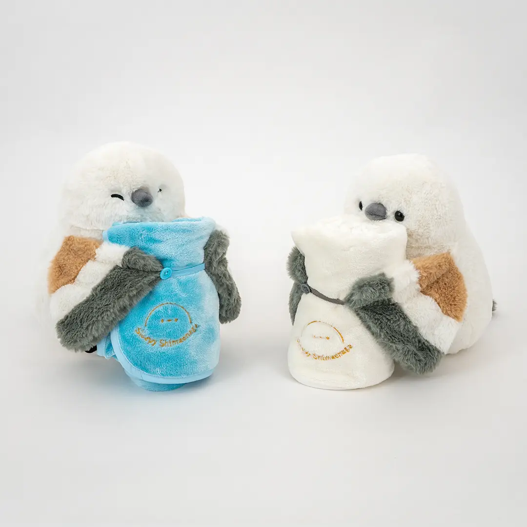 いっしょにお昼寝シマエナガさん　冷感ブランケット付き