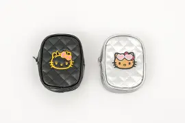 ハローキティ Myハローキティキルト刺繍ポーチ&リボン型チャーム付きリップポーチ