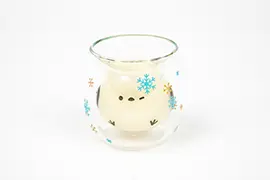 まるころシマエナガ ダブルウォールグラスsnow