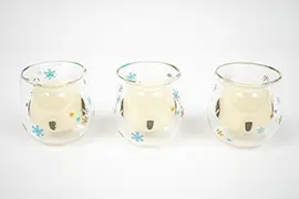 まるころシマエナガ ダブルウォールグラスsnow