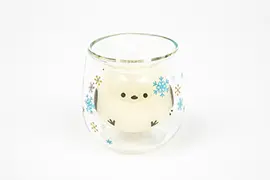 まるころシマエナガ ダブルウォールグラスsnow