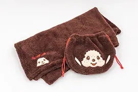 モンチッチ巾着付きブランケット3種