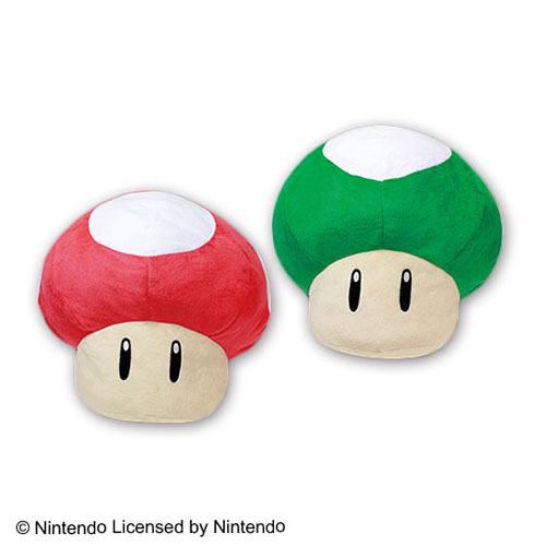 スーパーキノコボーイ様用 スーパーマリオ 特大サイズぬいぐるみ スーパーキノコ/1UPキノコ