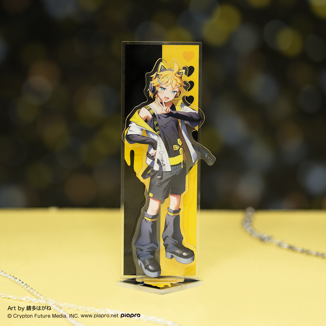 F賞 背景パーツ付きクリアスタンド 鏡音レン