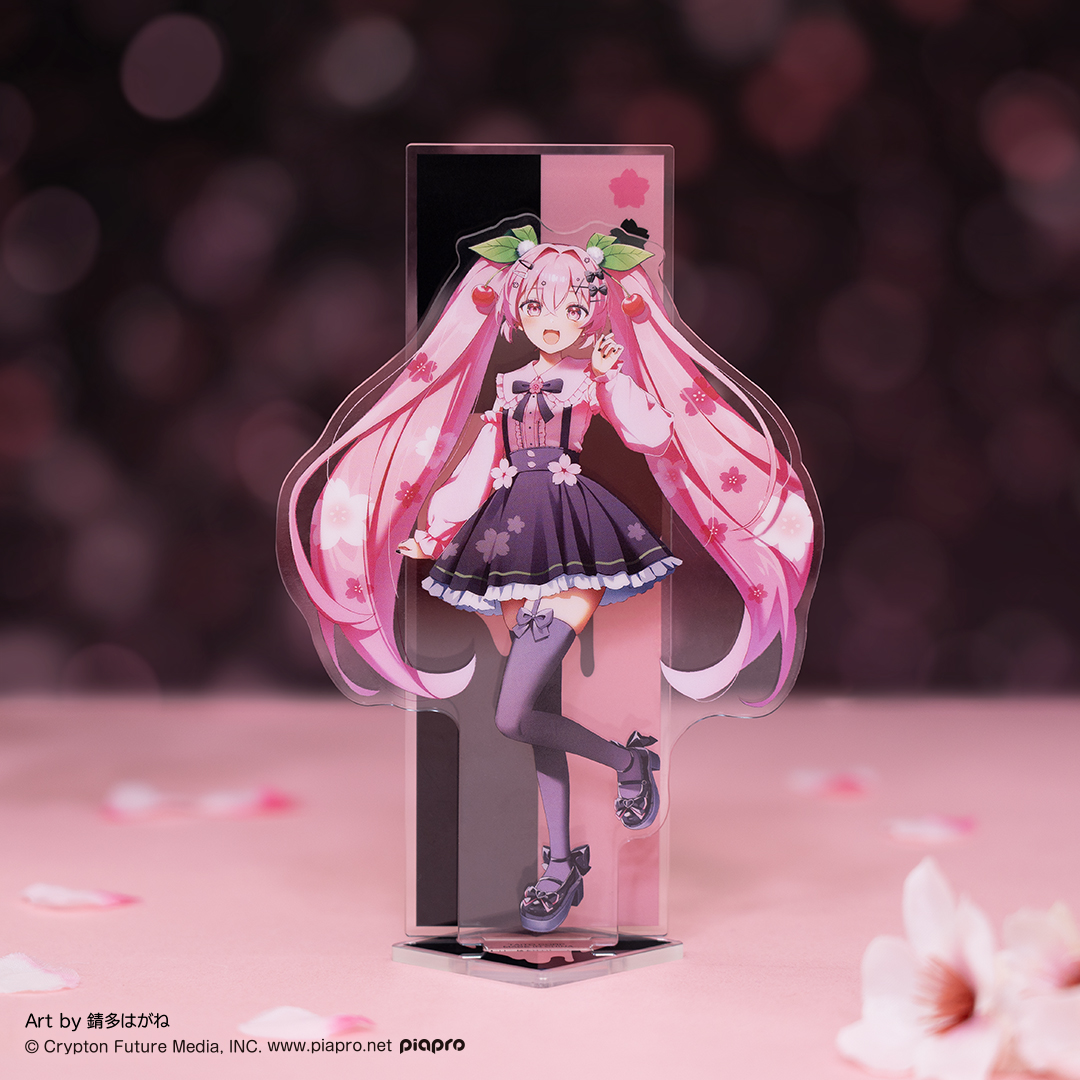 D賞 背景パーツ付きクリアスタンド 桜ミク2