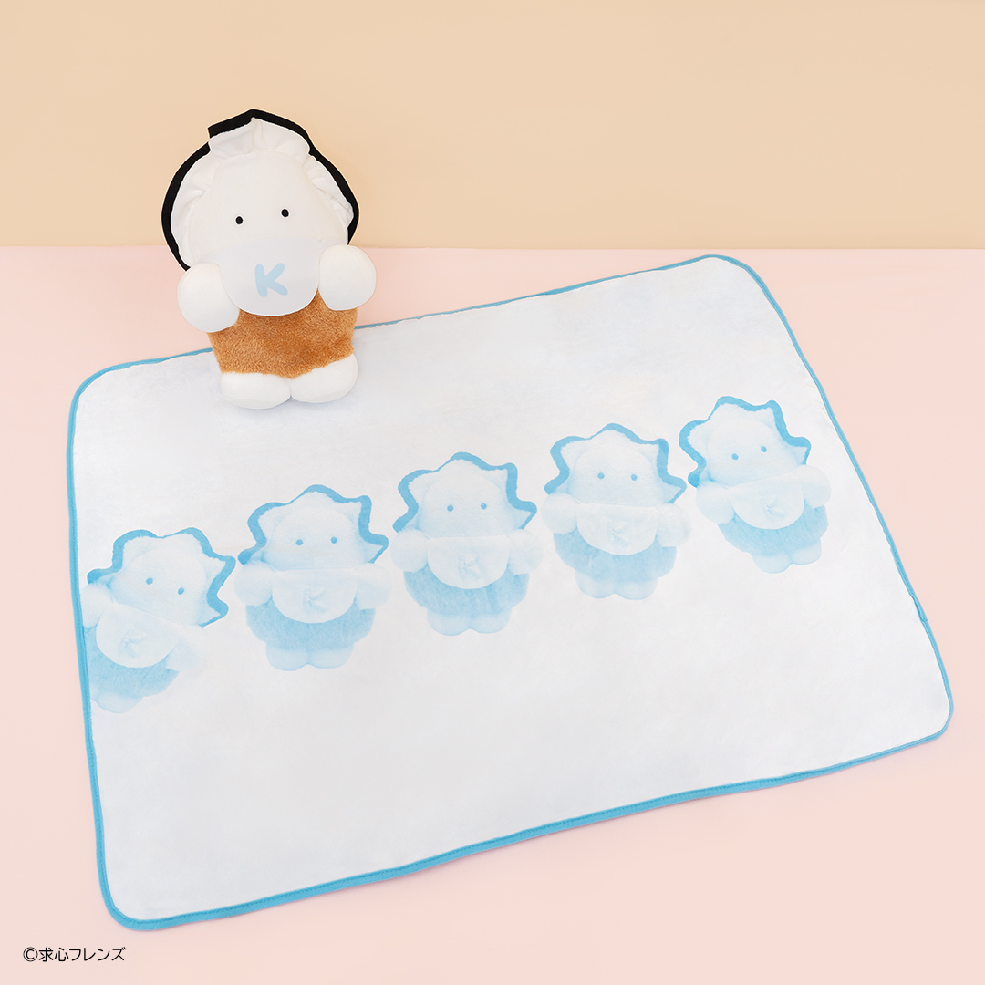 LH賞 ぬいぐるみ巾着付きブランケット 牡蠣フライ