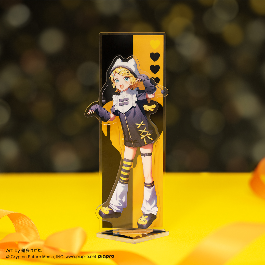 E賞 背景パーツ付きクリアスタンド 鏡音リン